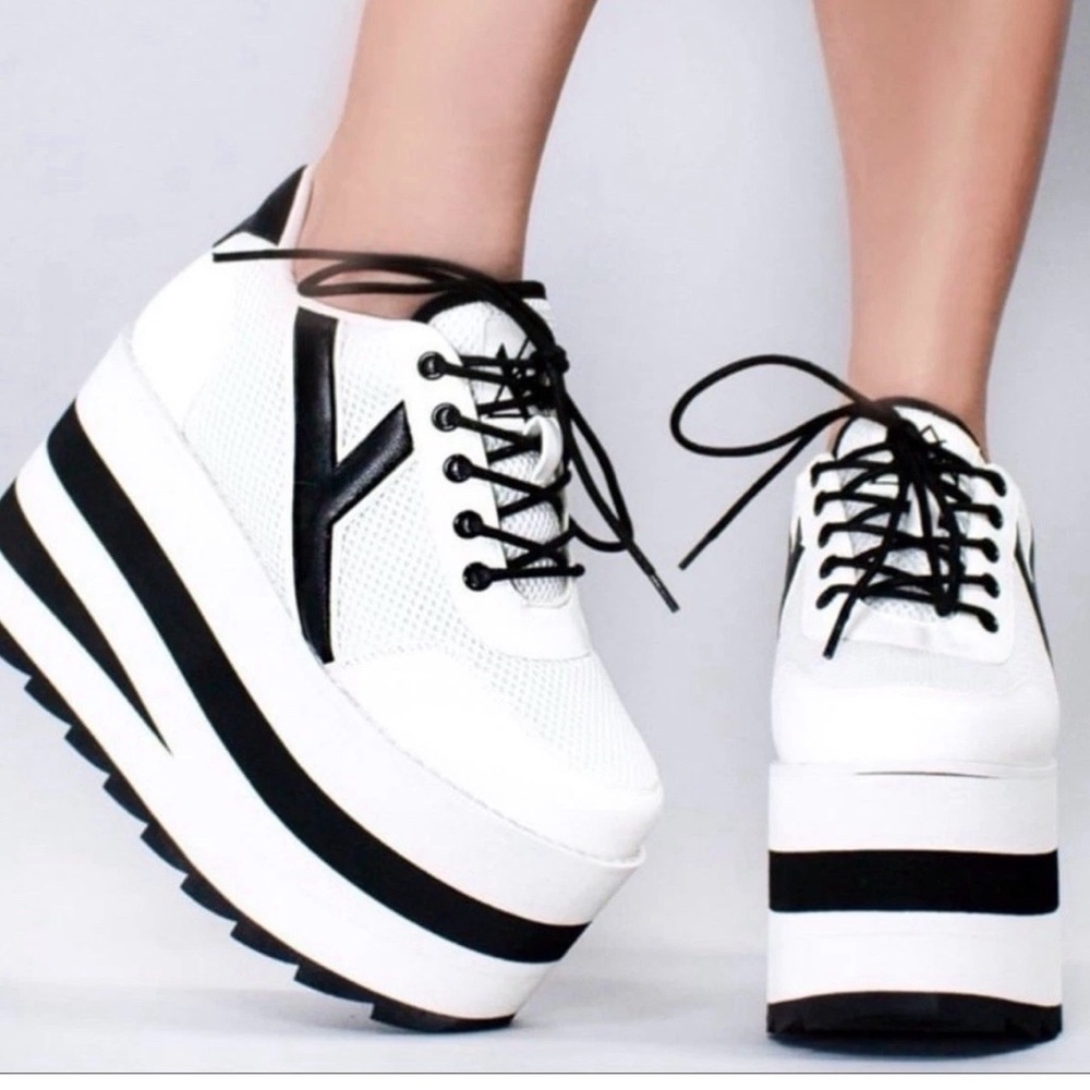New YRU Karazii platform sneakers White Womens Platform Size 8M